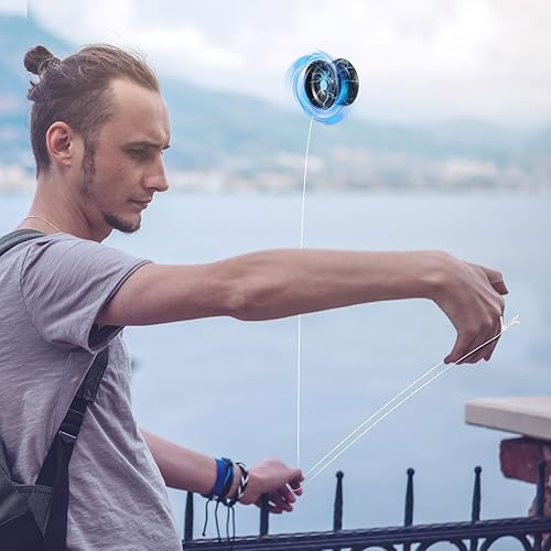 Miniatura 4 de Lenwen 50 piezas de aleación sensible colorido Yoyo a granel metal principiante cuerda trucos adultos jugadores bola de tecnología de retorno