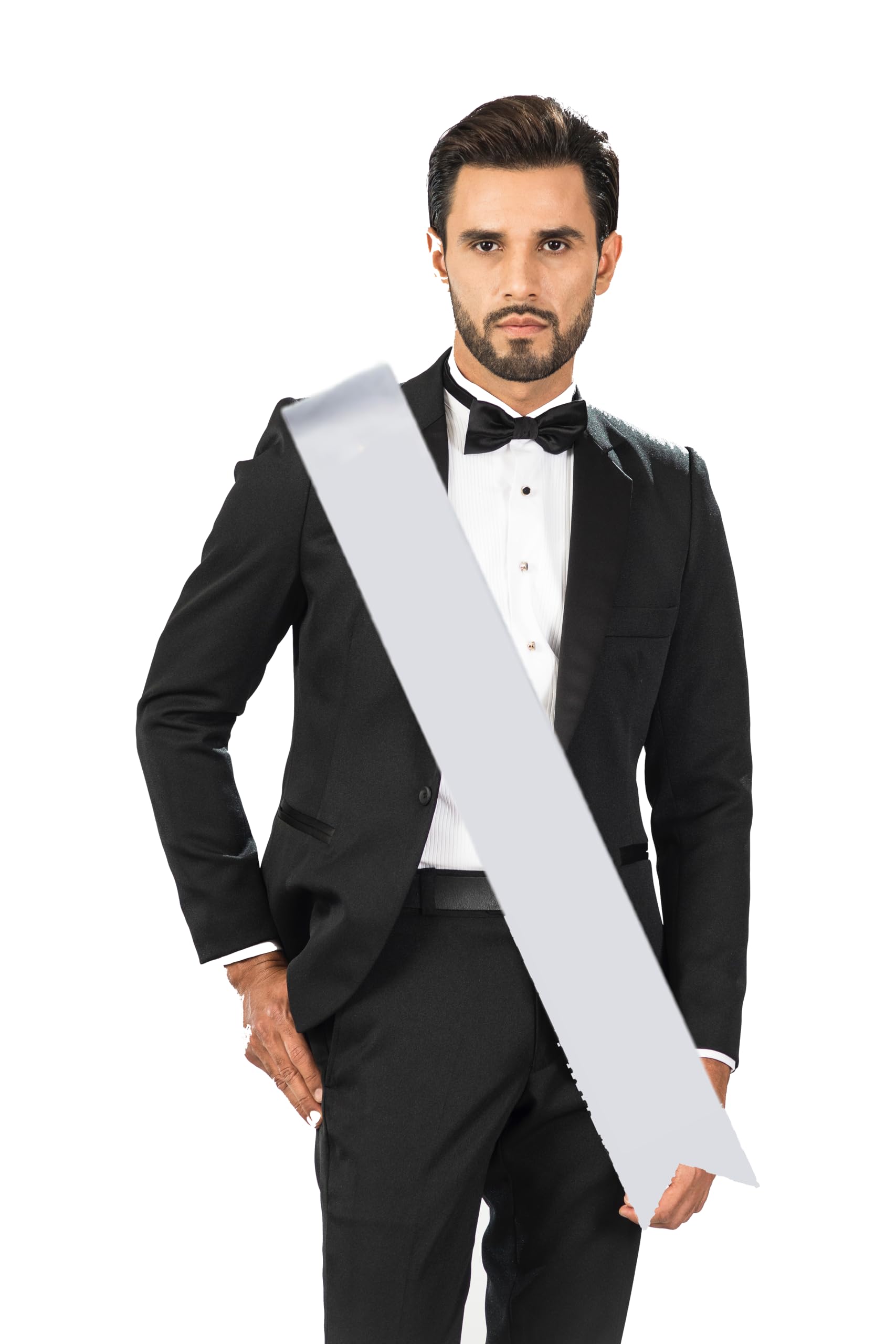 Customized Printed White Sash - (4 * 72 INCHES)