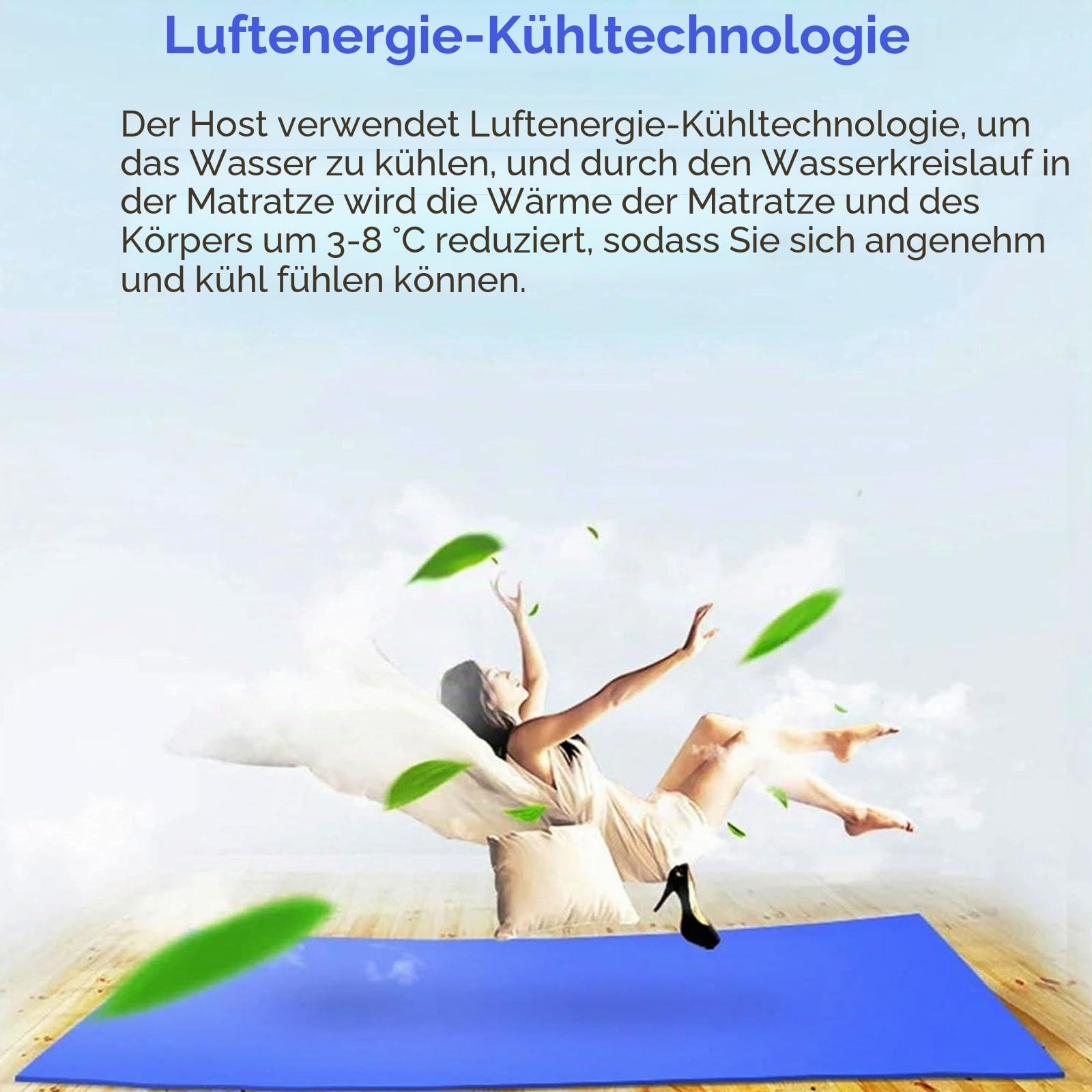Elektrische wassergekühlte Matratze, 1,6 * 0,7/1,4 M Dual-Core-Halbleiter-Kühlsystem, Schlafende Eisunterlage Und Bettmatte Im Sommer 1.6 * 0.7M