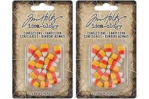 Idea-ology Tim Holtz 2022 Confections - Decorative Resin Candy Corn - Two-Pack Bundle
