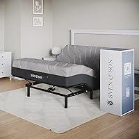 Vista 11 de Sven & Son Essential - Base de cama ajustable tamaño queen + colchón de espuma viscoelástica de gel frío de 12 pulgadas, inalámbrica, fácil