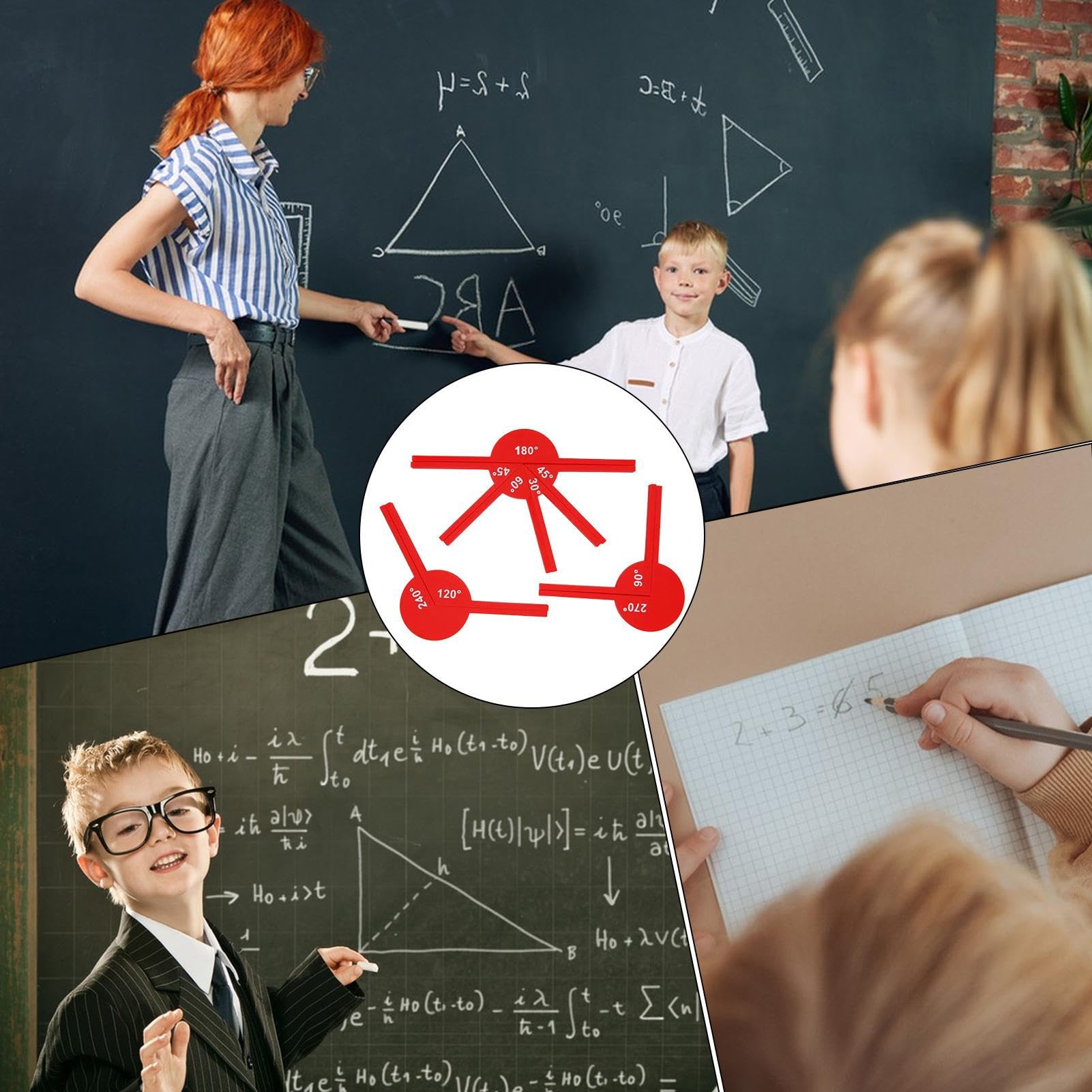 Manipulativos de geometría educativa, pantalla de ángulo geométrico, herramientas de reconocimiento con uso en el aula, ayudas para profesores con diseño interactivo, recursos de aprendizaje, juego de