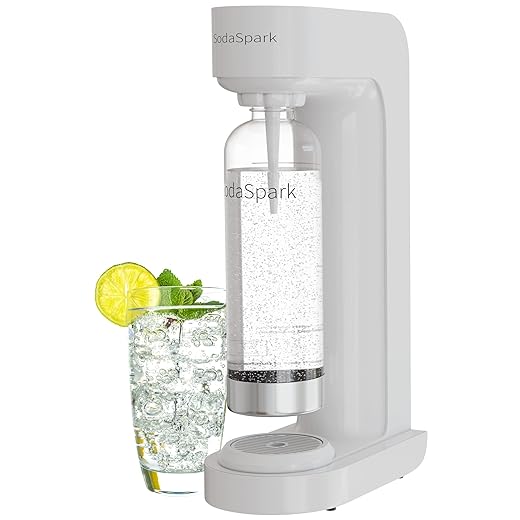 Soda Maker with BPA Free Bottle - CO2 Powered One Touch Fizz Control - Fresh Sparkling Water Maker - Homemade Sparkle Seltzer Streaming Machine, Carbonated Water Machine for Home [C02 NOT INCLUDED]