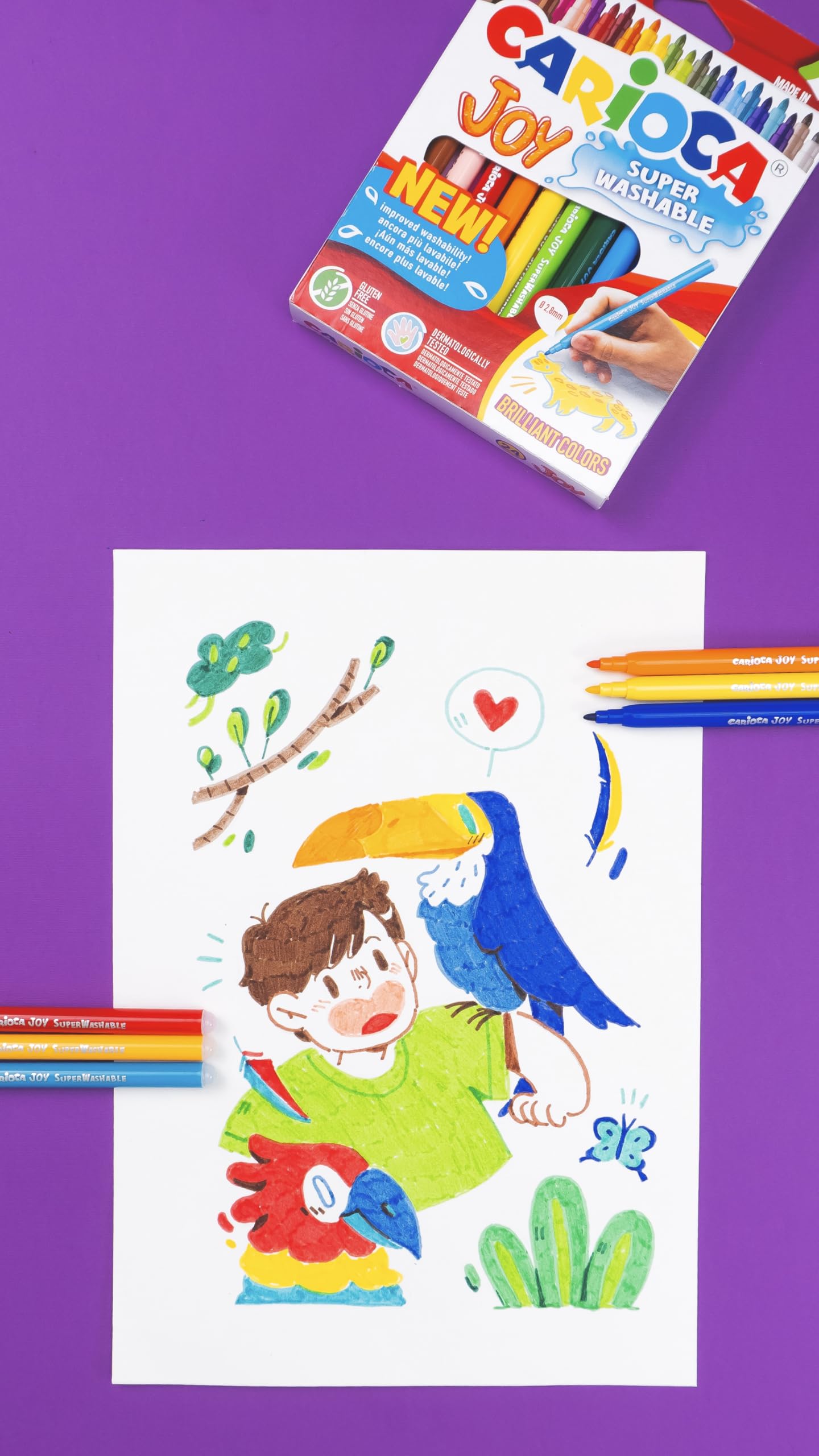 Carioca Bloc de Papel de Dibujo A4 | Ideal para su uso con lápices y rotuladores | Hojas con bordes pre-cortados para facilitar el arrancado |50 hojas de 110grs