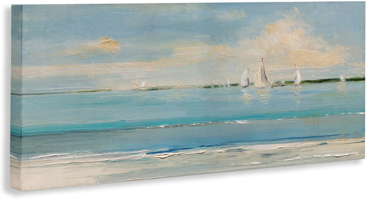 Stupell Industries 'Distant Painterly Sailboats', Canvas Art, 40 x 17