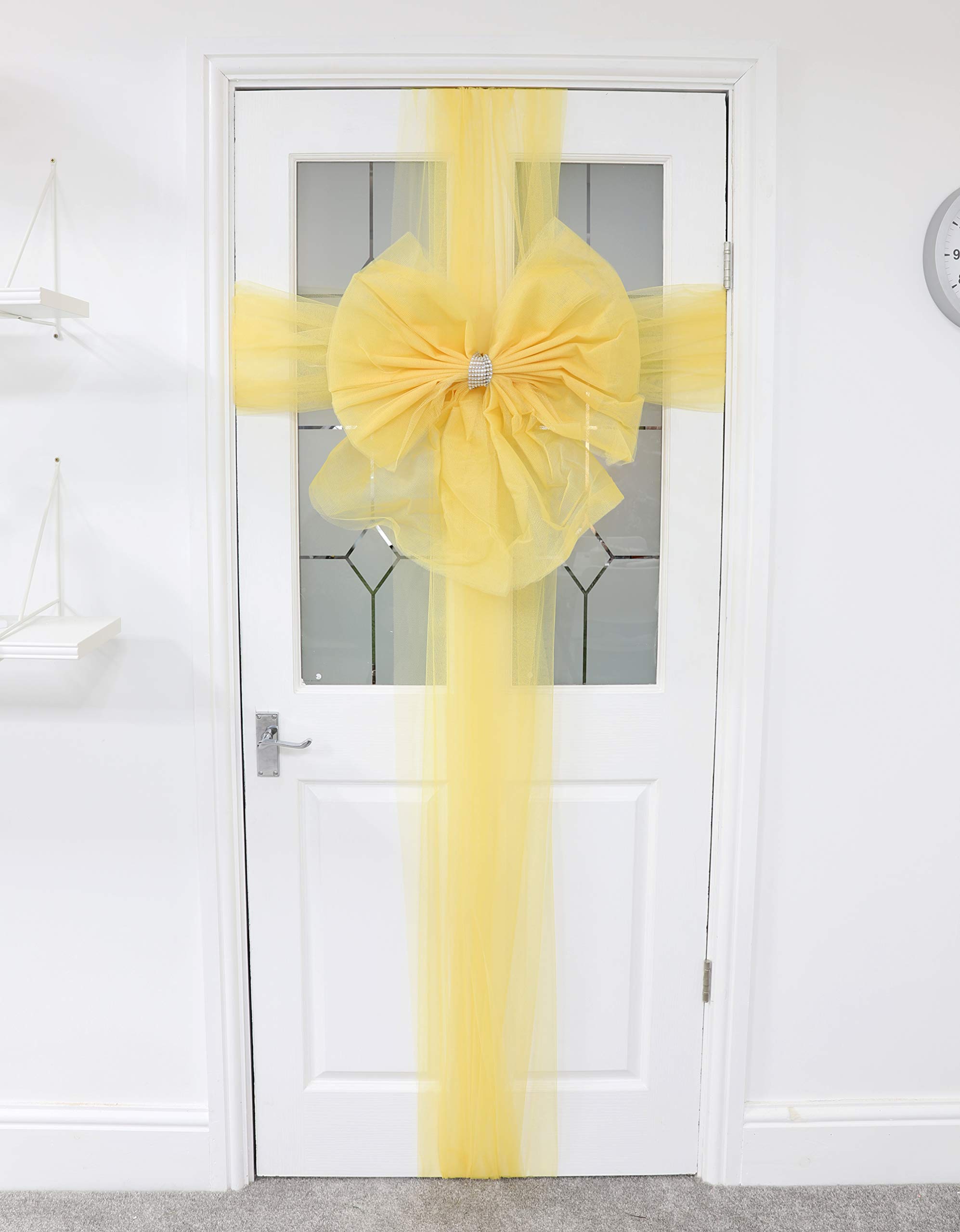 Toyland® DIY Decorative Summer Door Bow With Diamante Decoration - Wedding/Parties/Christmas (GOLD).