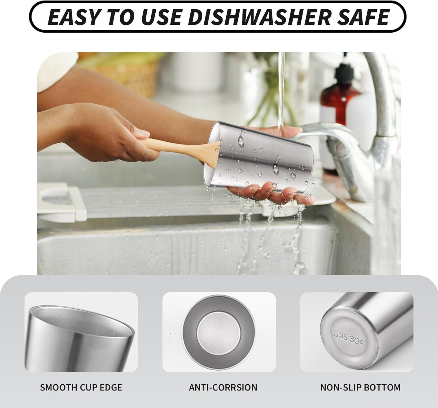 12 Pack 12 oz Stainless Steel Insulated Cup, Double Wall Vacuum Small Metal Cup, Reusable Camping Cups Unbreakable Indoor Outdoor for Party, Home, Office, BBQ, Silver - Image 6