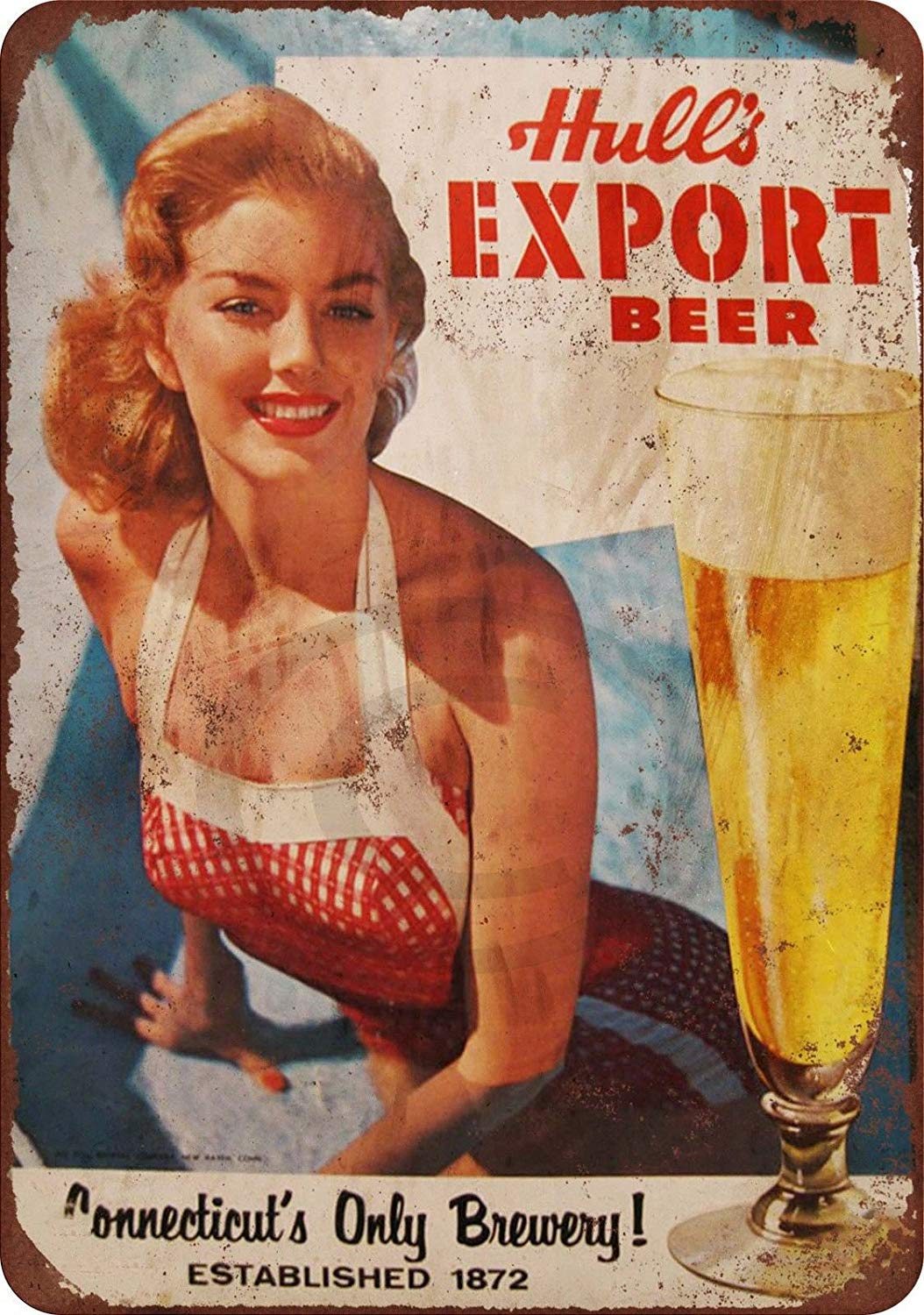Hull'S Export Beer Aluminum Outdoor Courtyard Decoration Sign 8X12 Inch