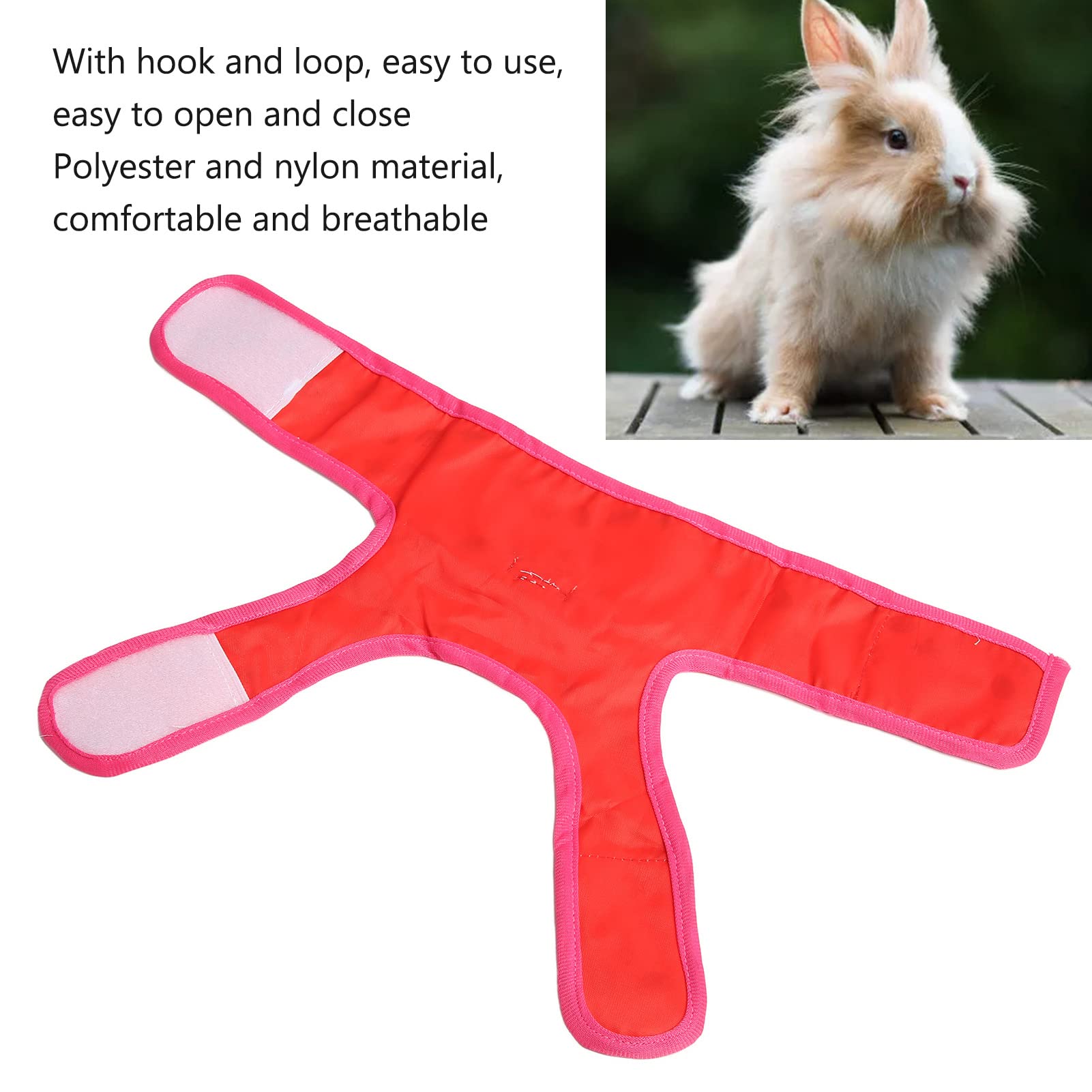 Tnfeeon Harnais Souple et Laisse Ajustable pour Petits Animaux : Lapin, Cochon d'Inde, Chaton, Hamster, Furet - Motif Fraise, Respirant et Confortable