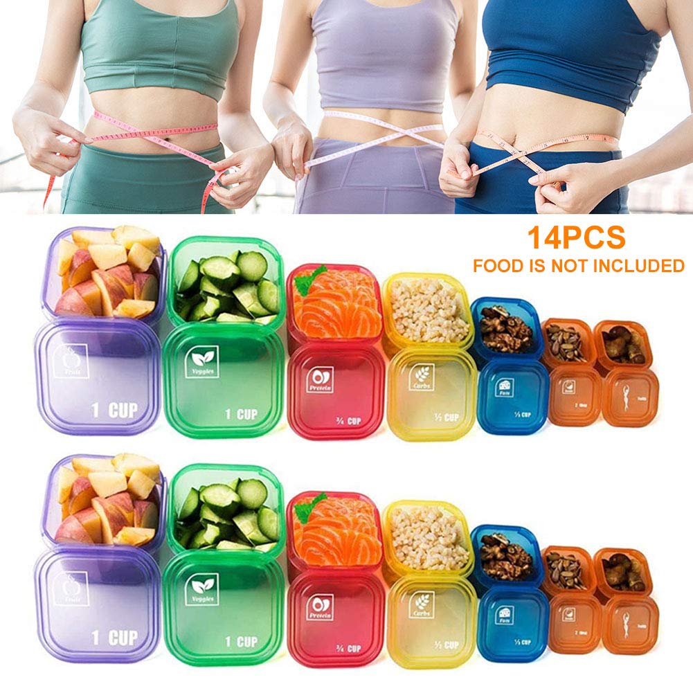 Buy MOVKZACV 21 Day Portion Control Container kit 14 Pieces Healthy Eating Portion Control