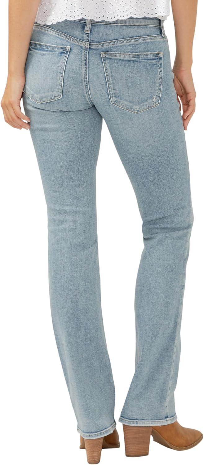 Silver Jeans Co. Women's Britt Low Rise Curvy Fit Slim Bootcut Jeans - Image 2