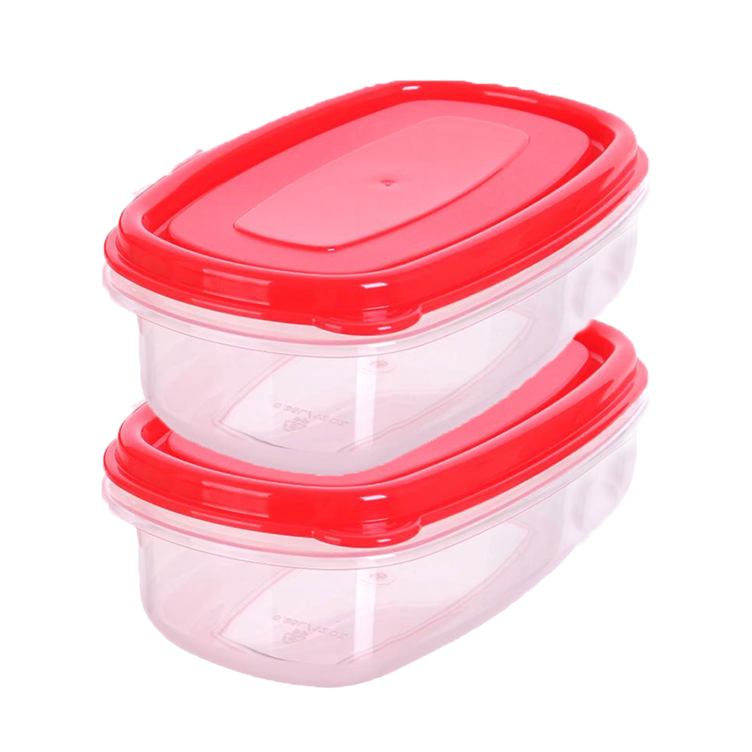 Homeshopa.com 2 Pack Homeshopa Plastic Food Storage Containers, 350Ml Rectangular Leakproof Airtight Bpa-Free Reusable & Stackable Meal Prep Lunch Boxes, Microwave Freezer & Dishwasher Safe