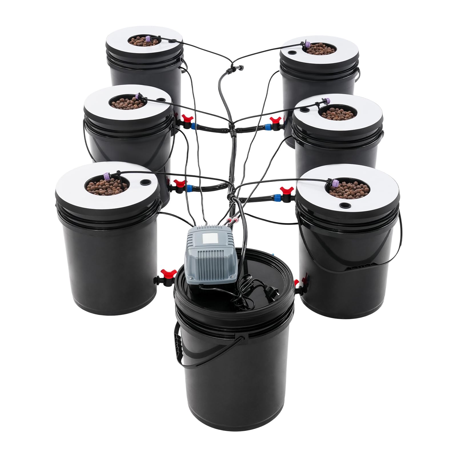 Kit de Culture hydroponique - Système de Culture hydroponique - 4,4 gallons - Pompe à air - Kit de Culture hydroponique pour l'intérieur et l'extérieur