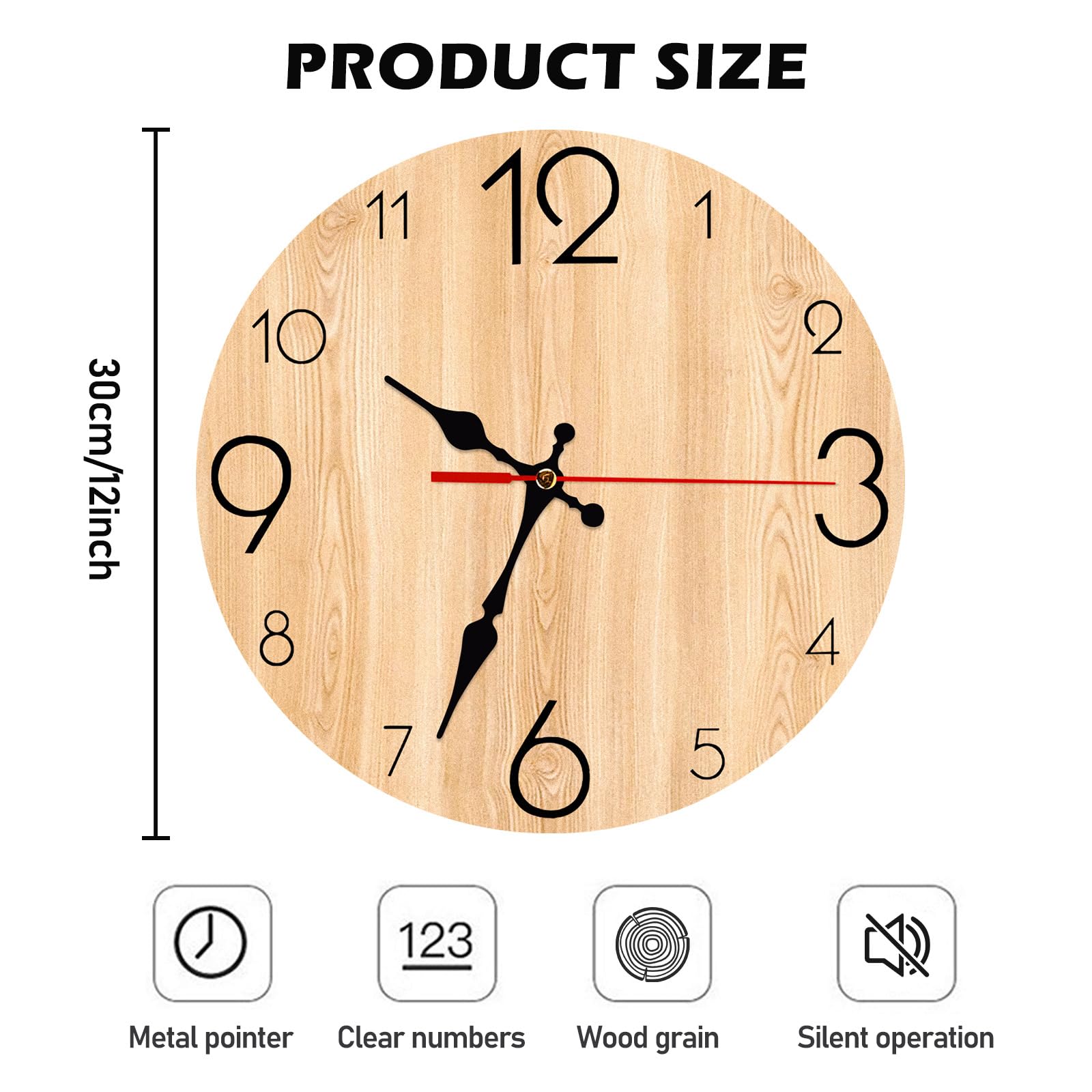 Horloge Murale Silencieuse Moderne, Horloge Murale Pour Chambre Cuisine