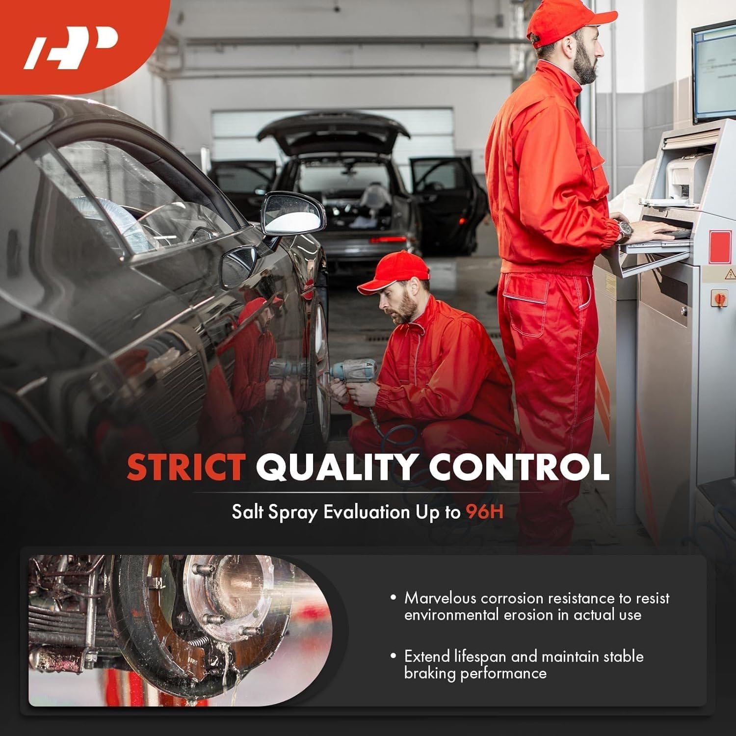 A-Premium Rear Driver and Passenger Loaded Parking Brake Backing Plate Assembly Compatible with Ford Models - F-250 F250 1999, F-250 Super Duty/F-350 Super Duty 1999-2004, 2-PC Set