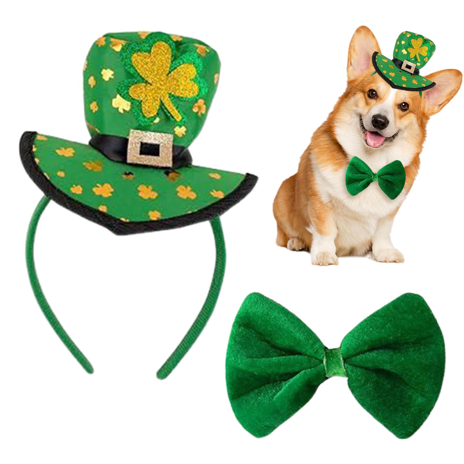 St Patricks Day Dog Costume Green Soft Elastic Pet Clothing