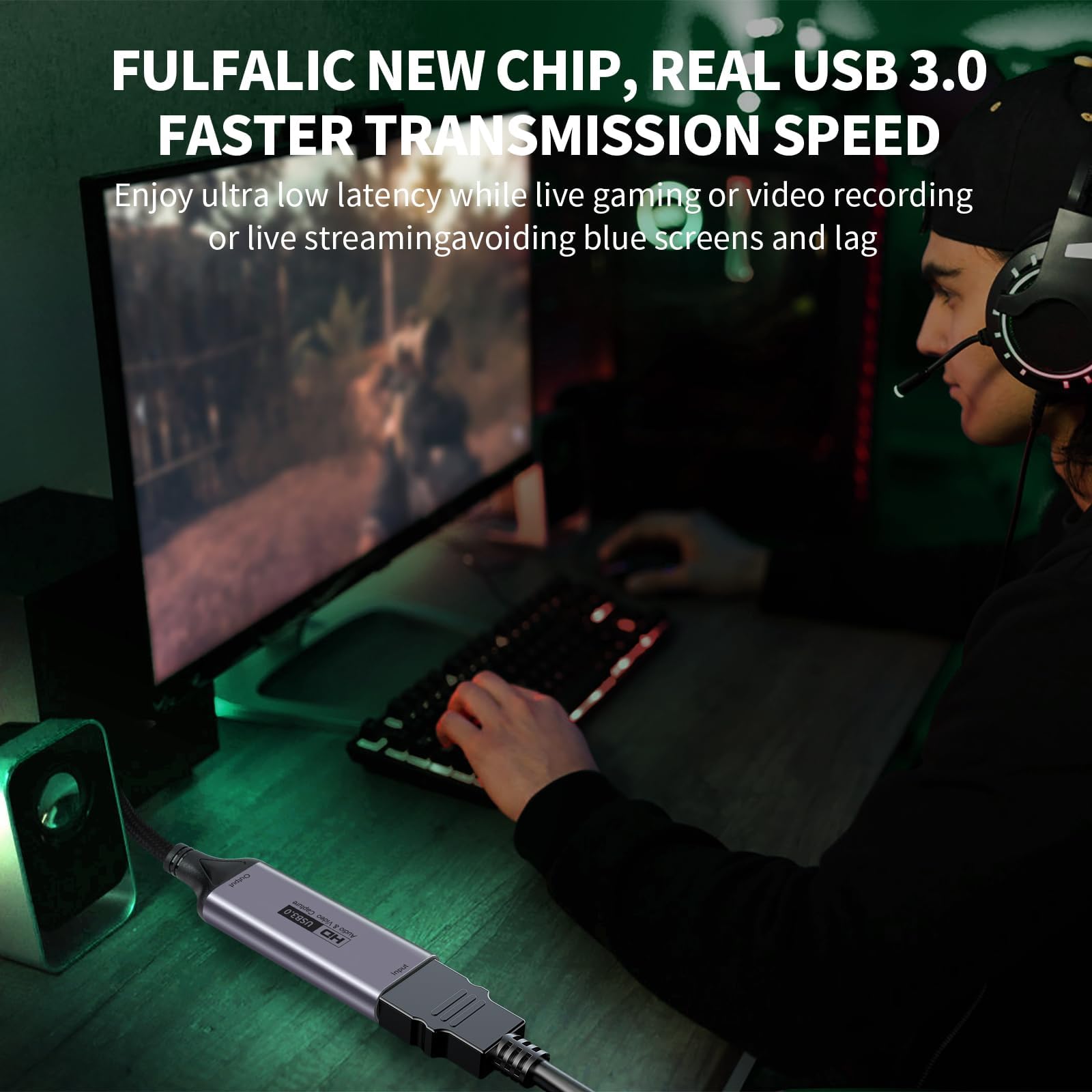 Scheda di acquisizione video, 4K HDMI a USB C 3.0, 1080P HD 60fps Live e registrazione video audio Grabber per giochi, streaming, insegnamento, videoconferenza