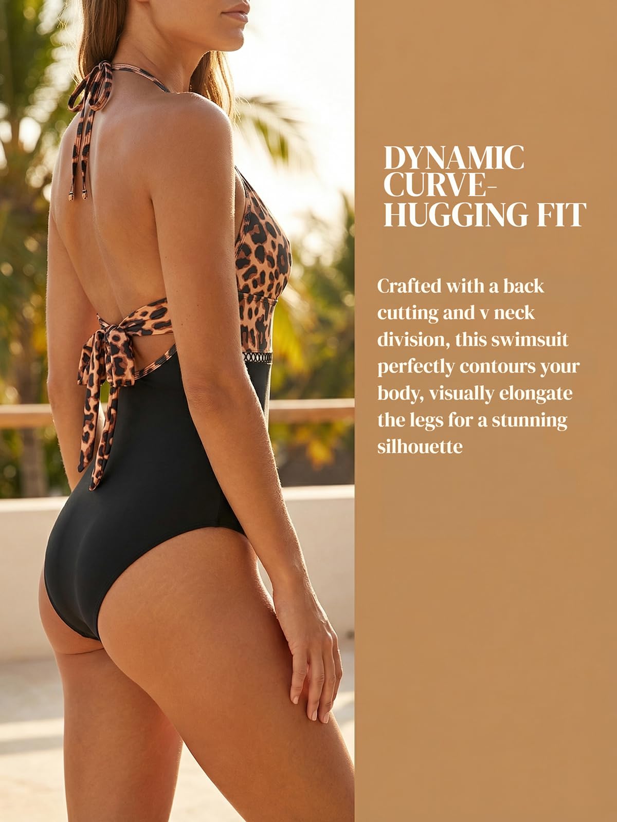 CUPSHE Damen Badeanzug V Ausschnitt Neckholder Häkeldetails Einteilige | Rückenausschnitt, Verstellbare Träger, Spaghettiträger, Bademode Swimsuit Für Strand und Urlaub