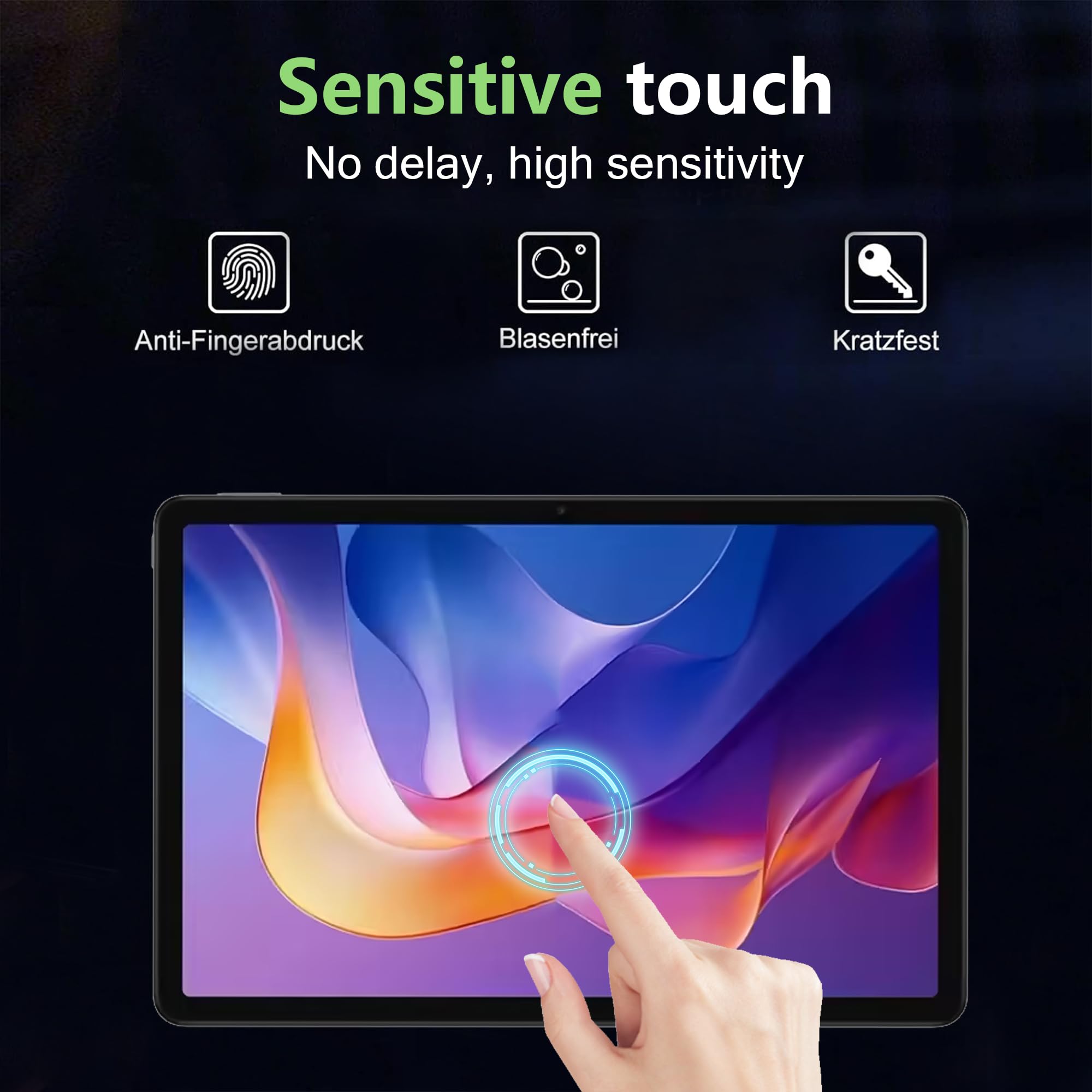 Fitudoos Vetro temperato Pellicola Protettiva per Xiaomi Redmi Pad 2/Pad 2 Play 11 Pollici 2025, 2 pezzi