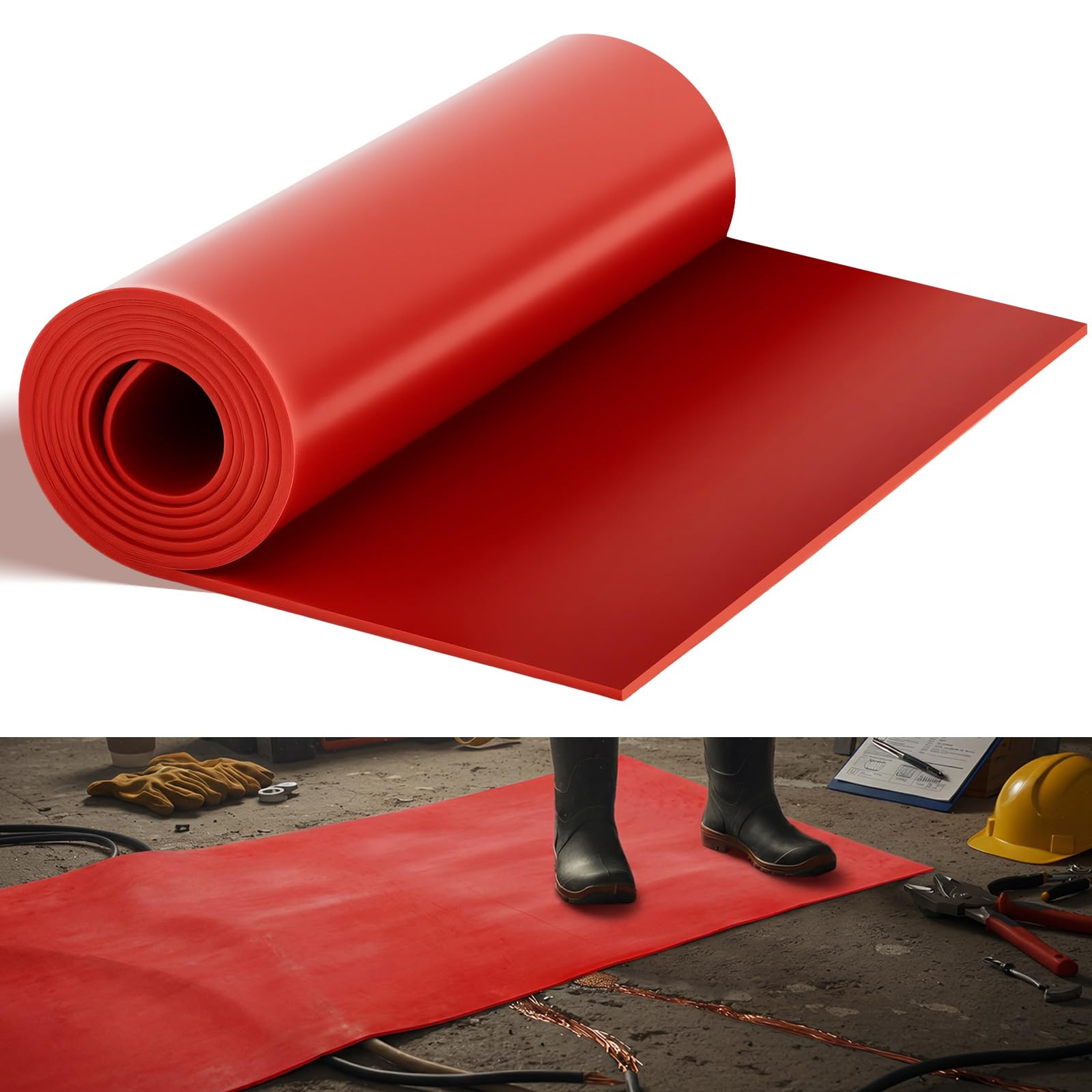 2 Pcs 20" x 20" Insulated Rubber Mat, Electrical Safety Rubber Mat — Amazon image 10
