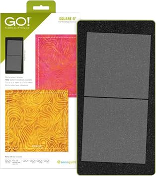 AccuQuilt GO! Square-5 (4 1/2 Finished) Fabric Cutting Die for Quilting, Sewing, and Crafting DIY Projects