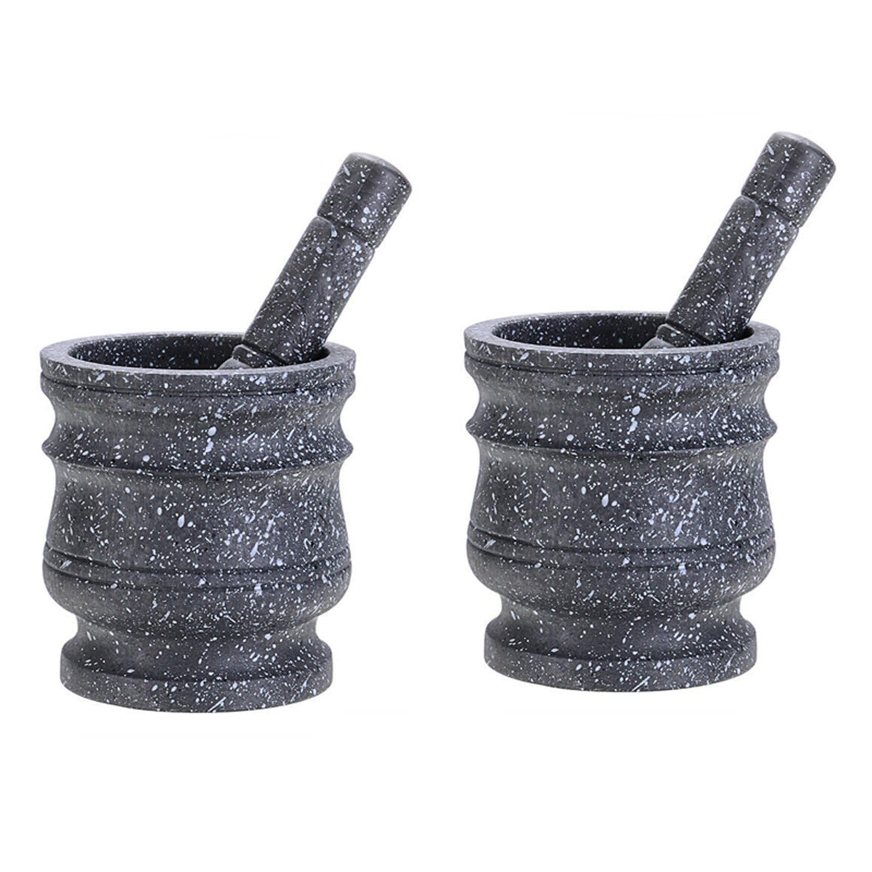 Molinillo de piedra natural de granito con base pesada antirrayas para triturar especias