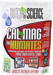 Dutch Science Nutrients Cal-Mag Plus Humates, Calcium & Magnesium Supplement Fertilizer for The Prevention & Repair of Common Plant Nutrient Deficiencies (1.1 lb)