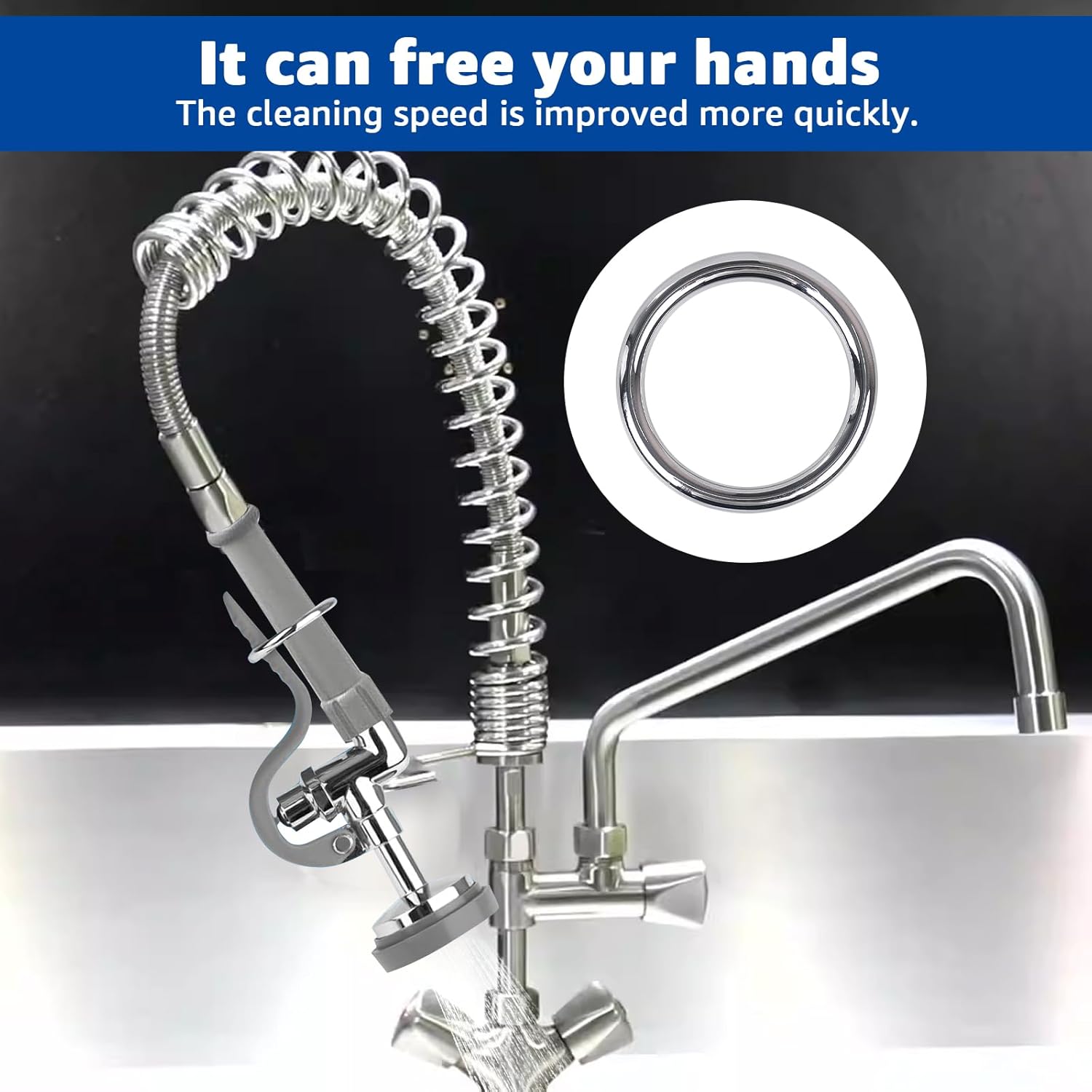 Compatible with T&S Brass B-0107 Spray Valve Fit for Commercial Pre-Rinse sprayer Kitchen Sprayer with 1.15 GPM flow rate