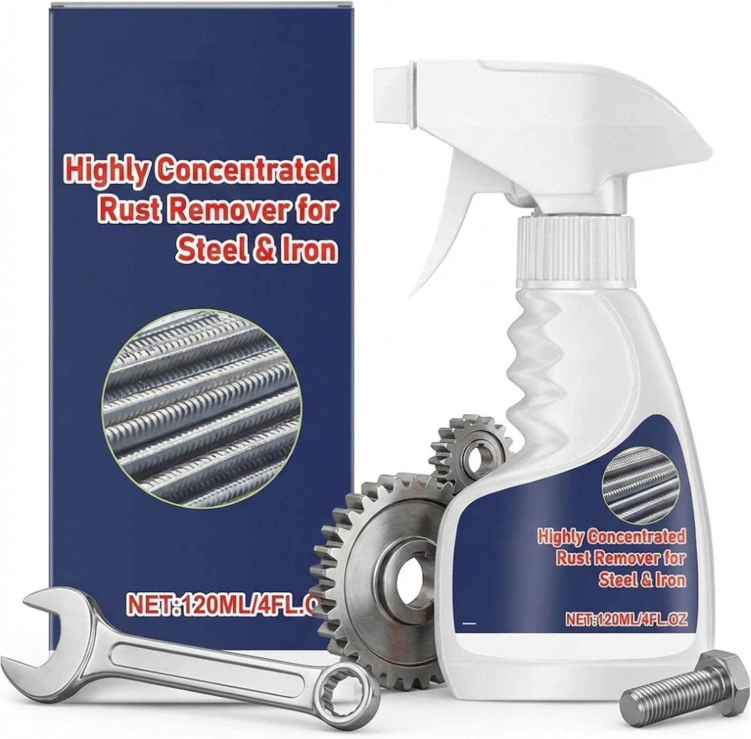 Threded Rood Rust Highly Concentrated Steel Rust Remover, 2026 Upgraded Multipurpose Rust ...