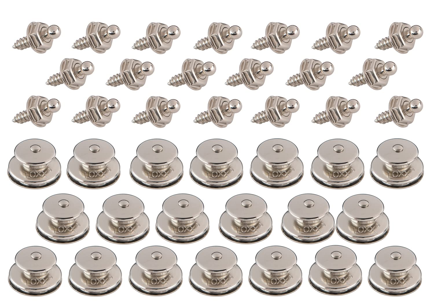LOXX Set 20 Stück Oberteile + Blechschrauben 4,2x10