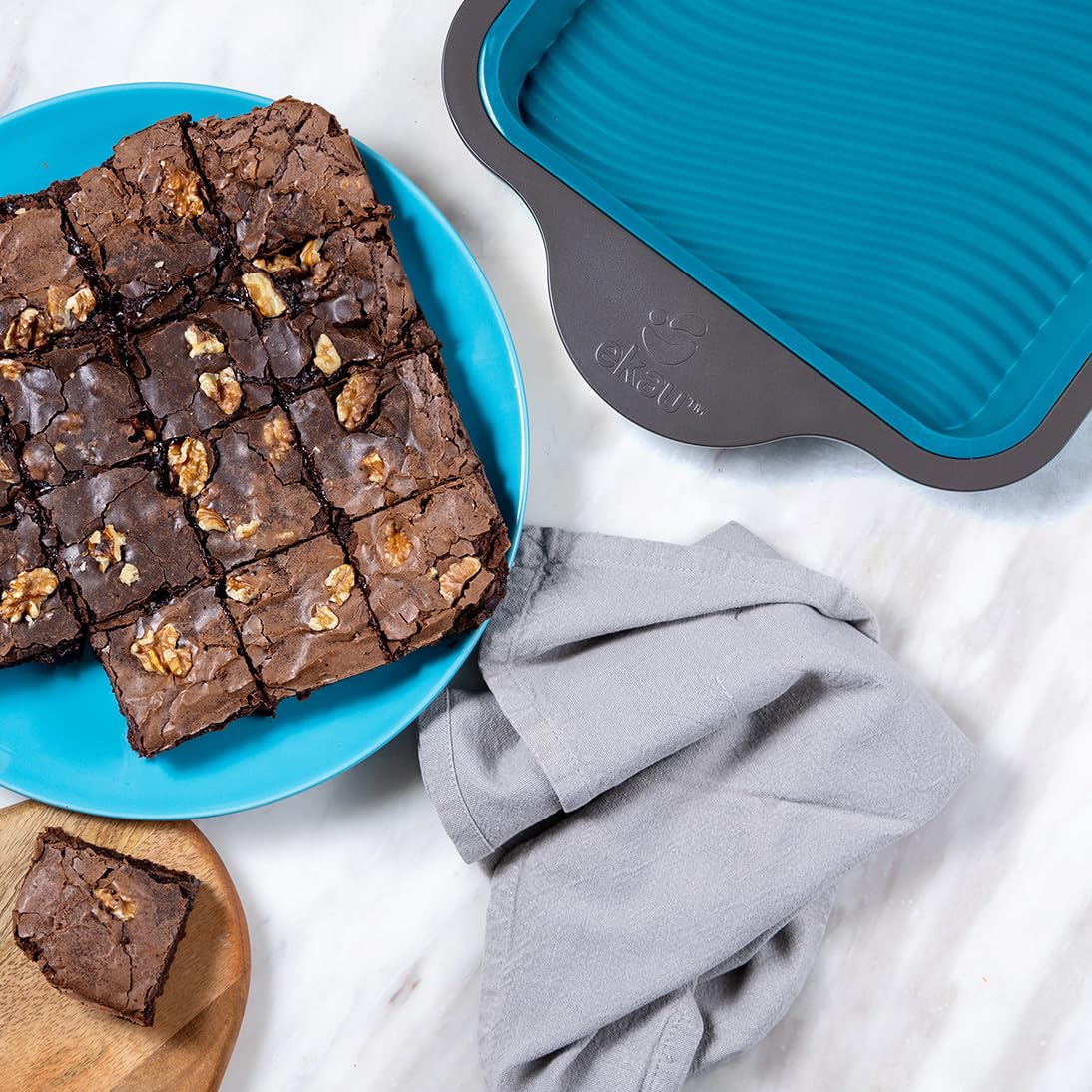 Smart Flex Moule à gâteau carré Bleu foncé