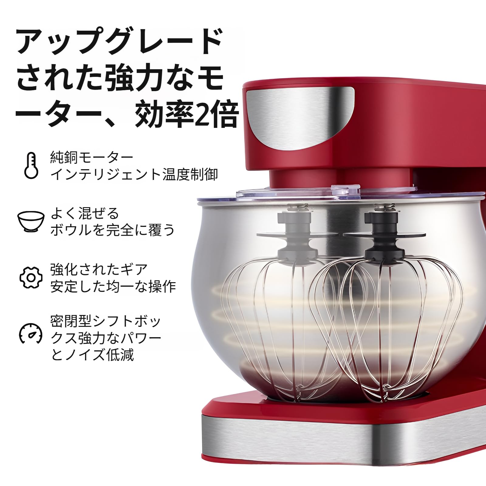 Amazon | [Luvian]スタンドミキサー 卓上型 3/3.5/5L大容量ボウル 卓上