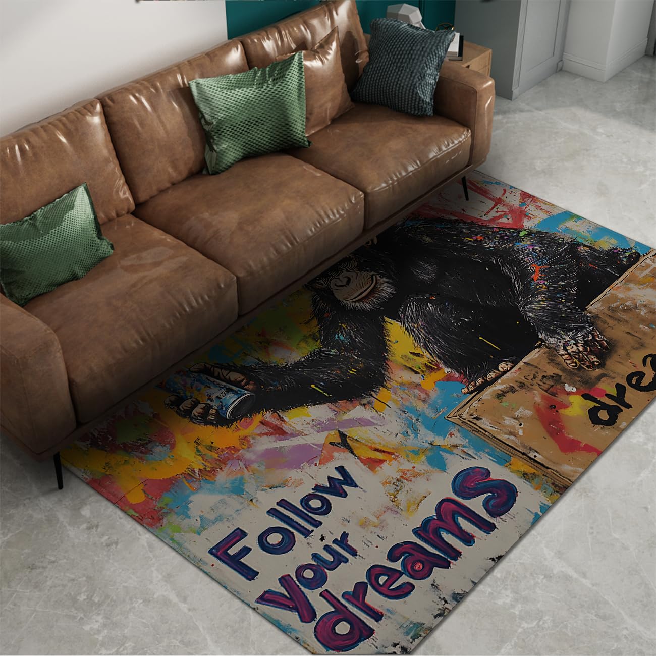 Tapis 160x230cm de sol doux et confortable pour salon et chambre