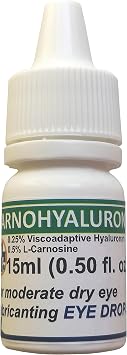 Lubricating Gel Eye Drops 15ml With Hyaluronic Acid 0.25% & L-Carnosine For Pets Cat & Dog Moisturizer Soothes Dryness And Irritation & Itchy, Daily Use To Relieve Dry Eyes Artificial Tears