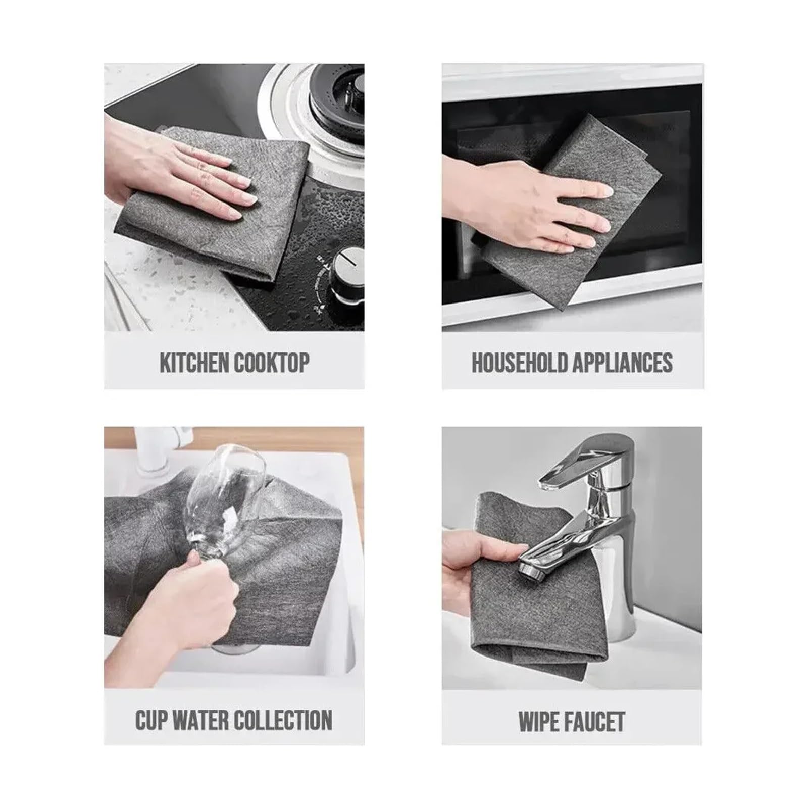 Paños de limpieza de microfibra, Trapos de limpieza de vidrio for ventana de coche de microfibra reutilizables, toallas, paño de trapo limpio for el hogar, engrosado, sin rastro, herramientas (color: