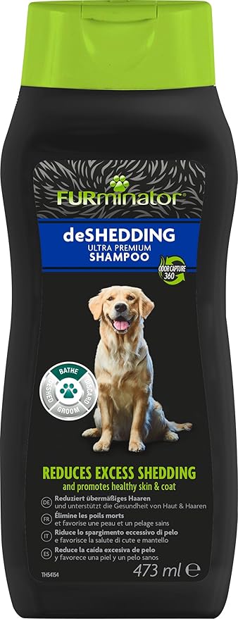 FURminator deShedding Hunde-Shampoo - Premium Shampoo für Hunde, löst effektiv lose Haare, 473 ml