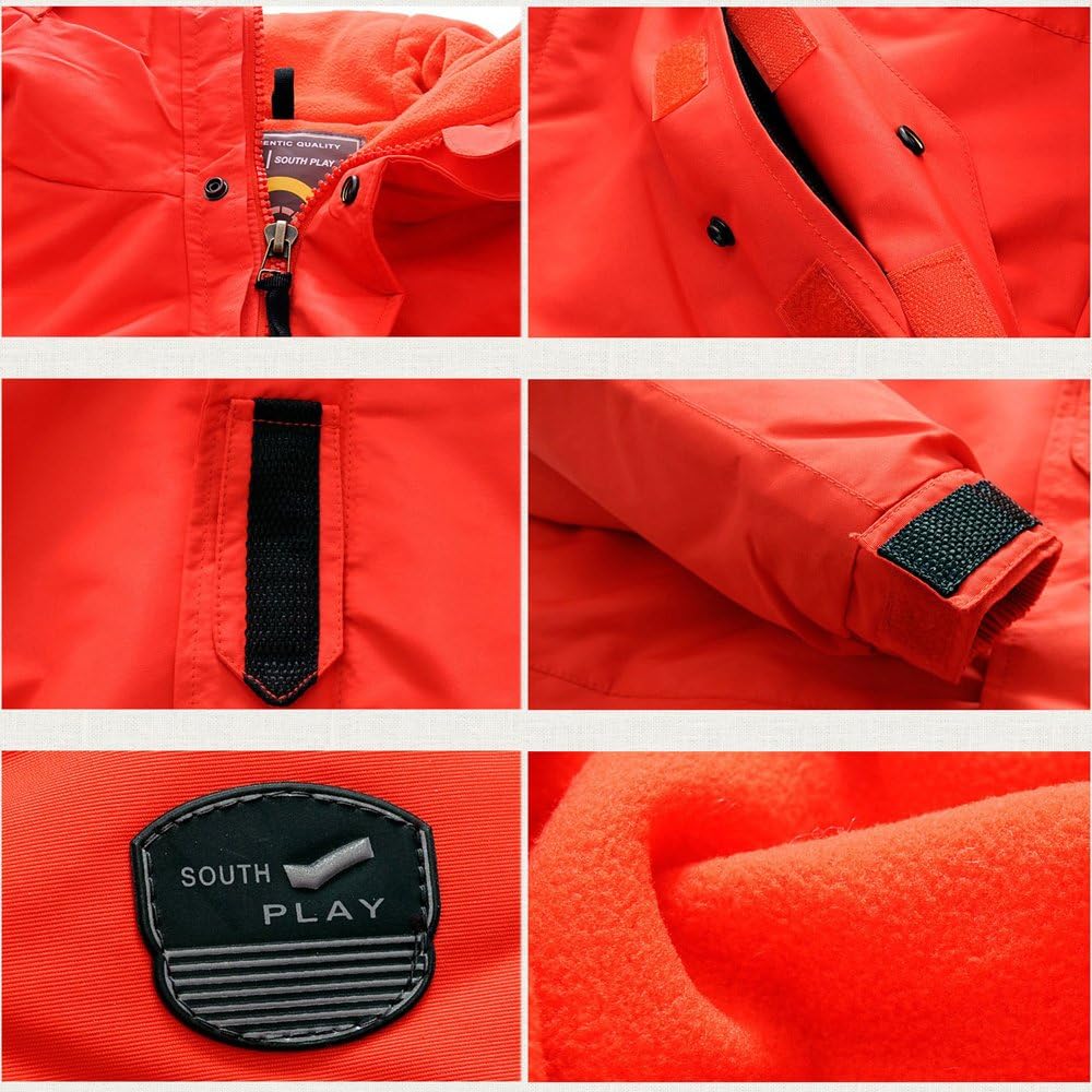 Mens Premium Waterproof Solid Ski Snowboard Board Wear Jacket Jumper Parka Navy Blue