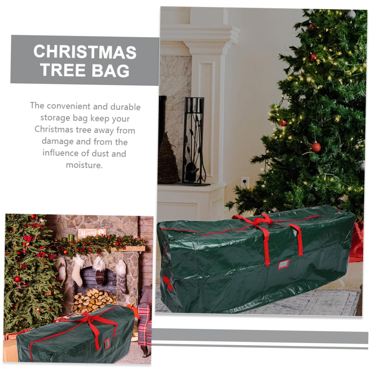Bolsa Para Árbol De Navidad Con Cremallera y Asas De Transporte Bolsa Para Regalos De Fiesta Para Guardar Árbol De Navidad Exterior
