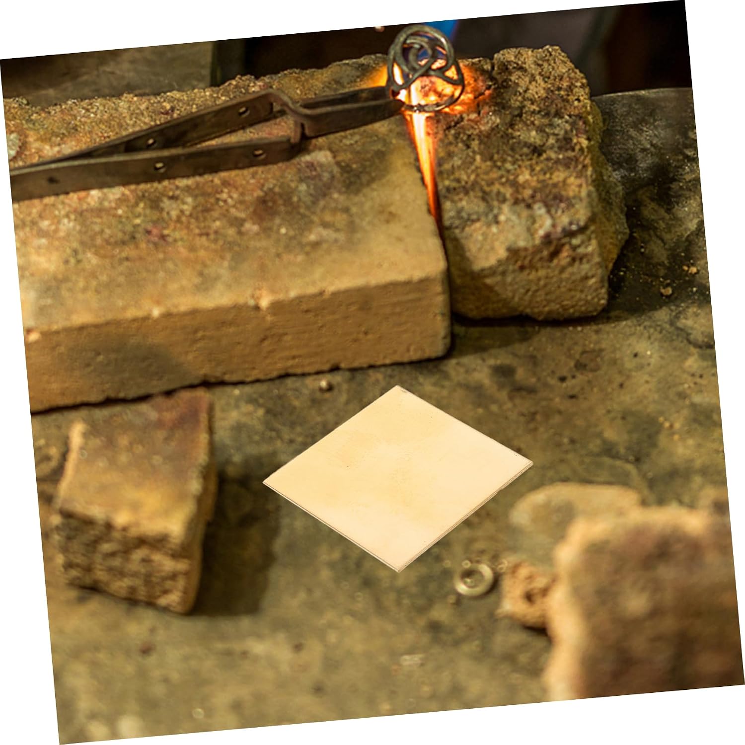 SOLUSTRE 4pcs Brass Sheets DIY Craft Plates Versatile Sheets Brass Plate for Electrical Work