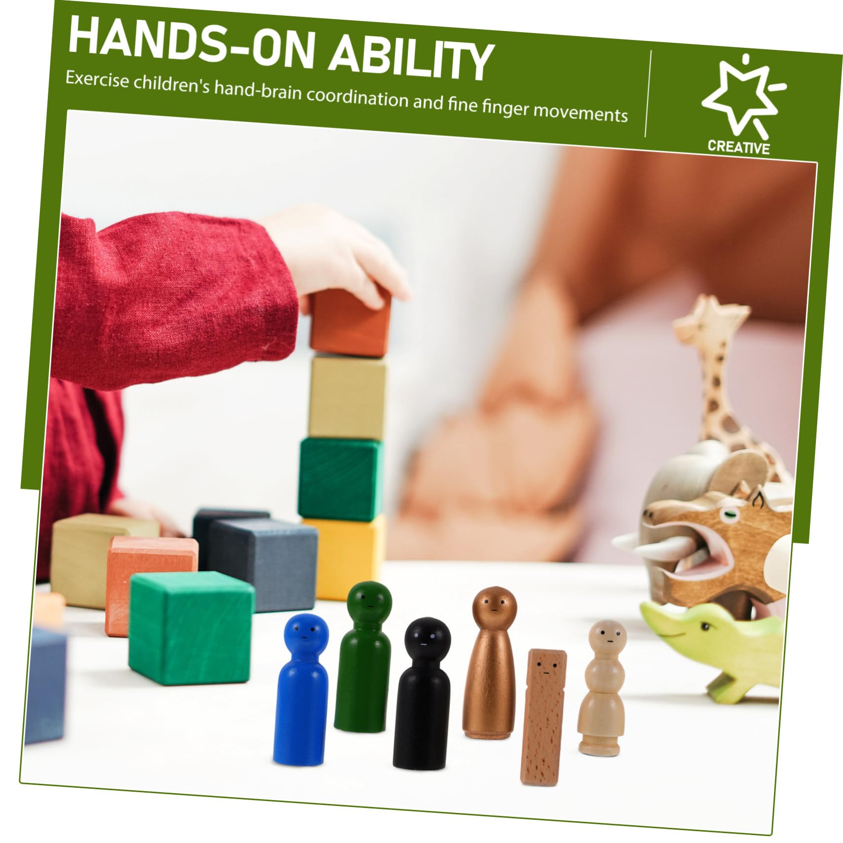HONMEET 28 Pezzi Bambole di Legno Fai da Te per Bambini Superficie Liscia per Migliorare Abilità Manuali, per Decorare la Stanza e Attività Creative