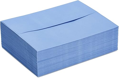 Miniatura 6 de Juvale Sobres A7 color azul claro – Solapas de sellado de humedad para invitaciones de boda – Sobres duraderos de 120 gsm para tarjetas de despedida