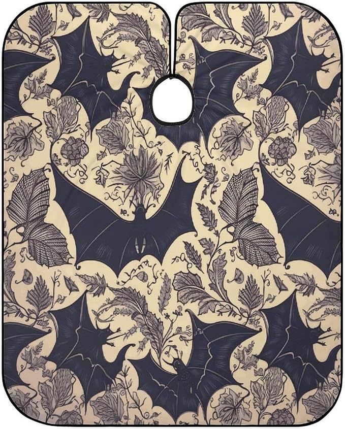Capa de Corte de Cabello Impermeable con Estampado de Murciélago miniatura 6