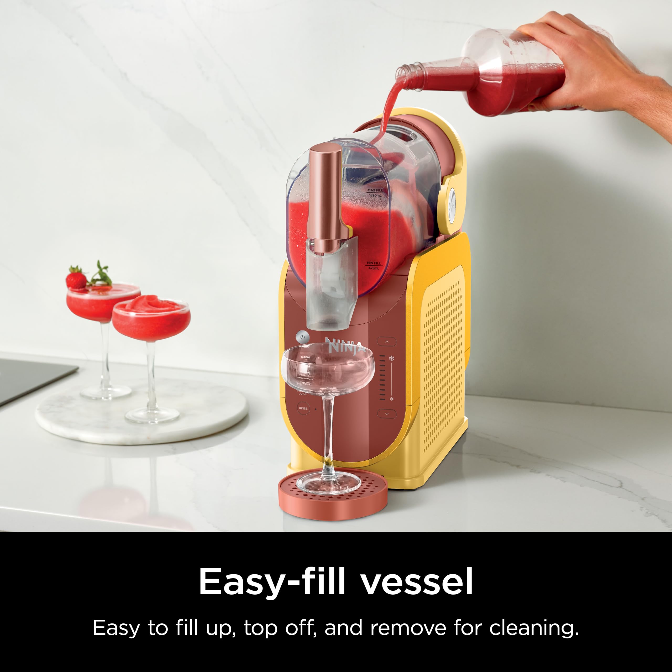 Ninja SLUSHi with RapidChill Technology, 88 oz. Frozen Drink & Slushie Machine, 5 Preset Programs, Margaritas, Frappés, and More, Premium Accents, , FS301