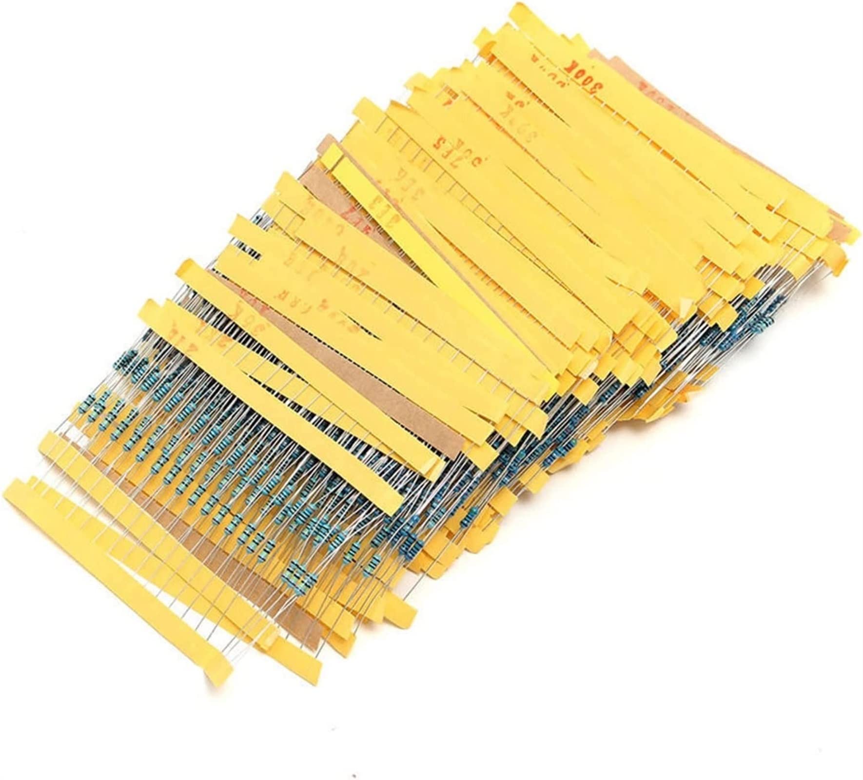 Accesorios electrónicos Kit de condensadores 2600 piezas 130 valores 1/4 W 0,25 W 1% resistencias de película metálica paquete surtido conjunto lote resistencias kits surtidos condensadores fijos con