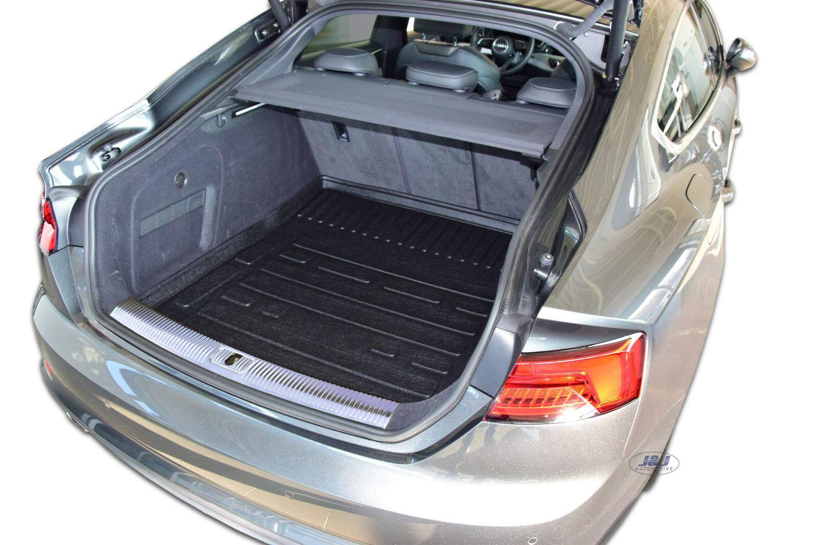 J&J AUTOMOTIVE Tapis de Coffre en Caoutchouc sur Mesure pour Audi A5 Sportback/Coupe 2008-2015, Premium, Bord Haut, Antidérapant, Toutes Saisons