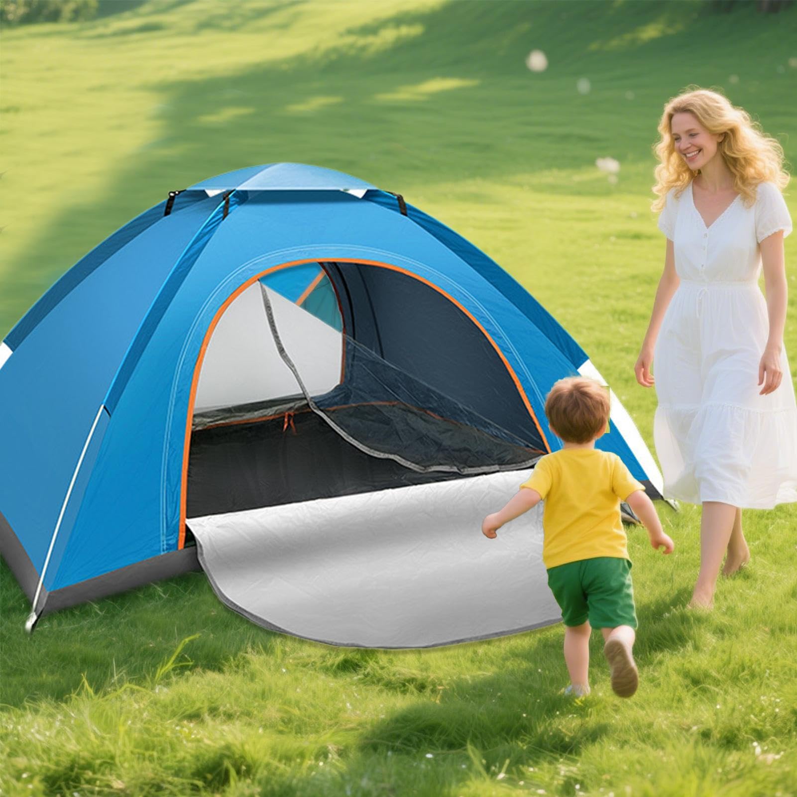 Tenda Istantanea Traspirante Resistente Con Borsa Da Trasporto | Tende Familiari A Montaggio Rapido Per Campeggio Per Montagna Del Lago Spiaggia Backpacking Escursionismo Vacanza
