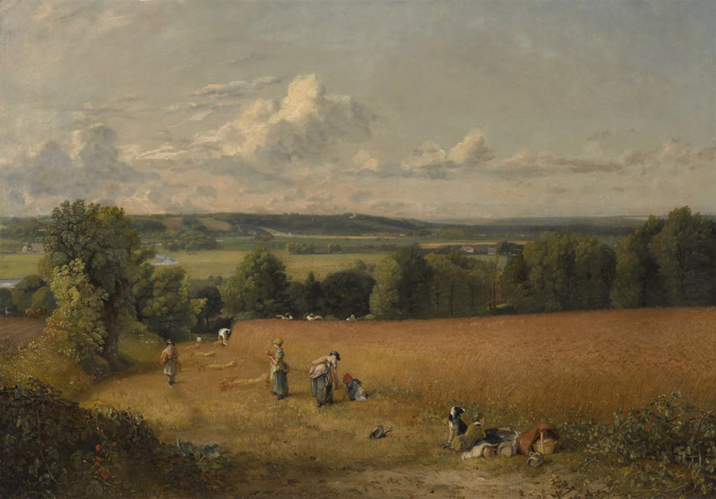 POSTERIIk Vintage Classic Picture Landscape Artwork the Wheat Field by John Constable Portrait Canvas Painting for Office Home Decor 60x90cm