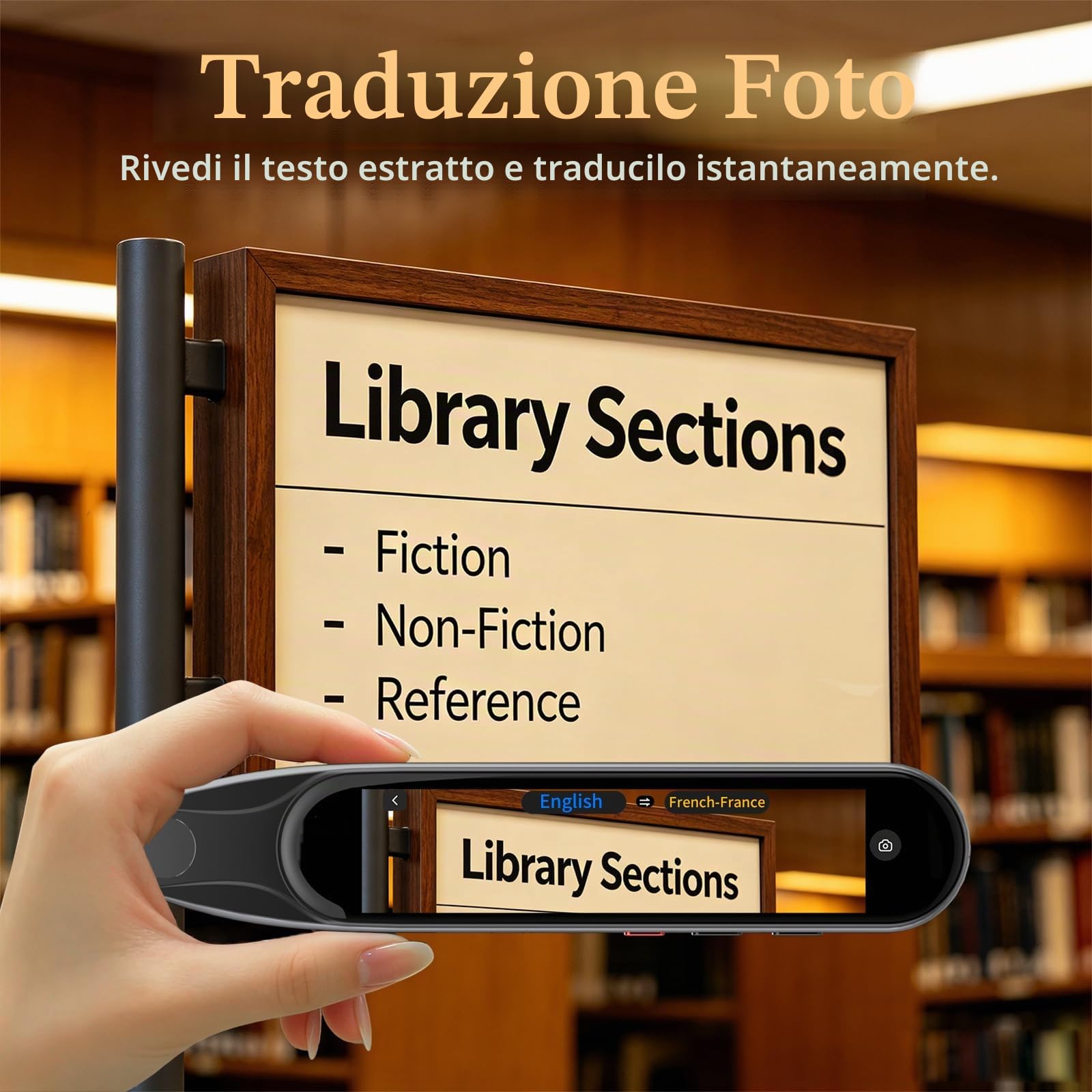 Penna di traduzione e scansione per studenti di lingue, dislessia e difficoltà di apprendimento, penna per lettore di testo a voce, penna traduttore per 142 lingue (grigio