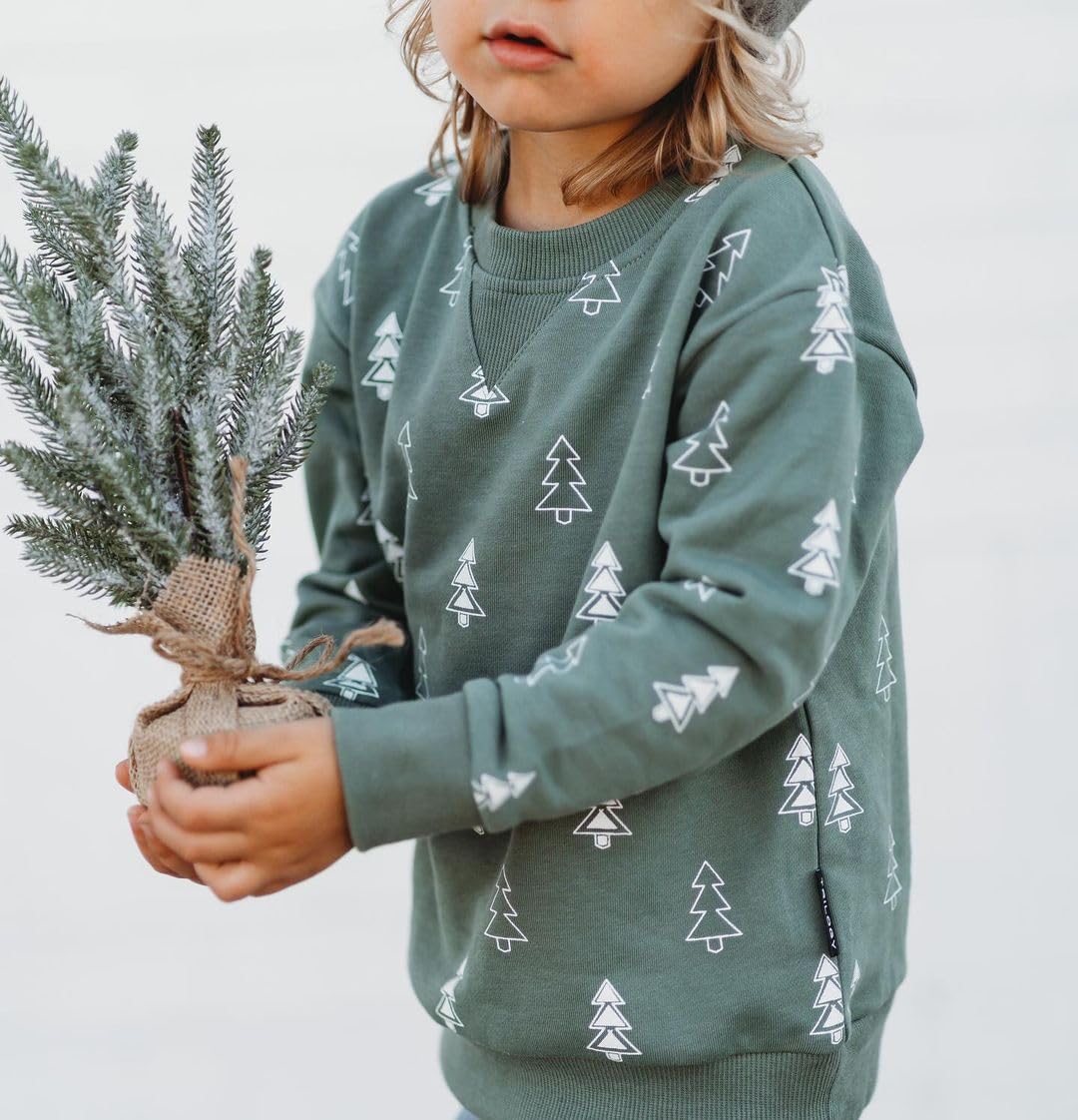 Hnyenmcko Traje de Navidad para bebé niño, sudadera de manga larga con cuello redondo y pantalones de invierno para niños pequeños