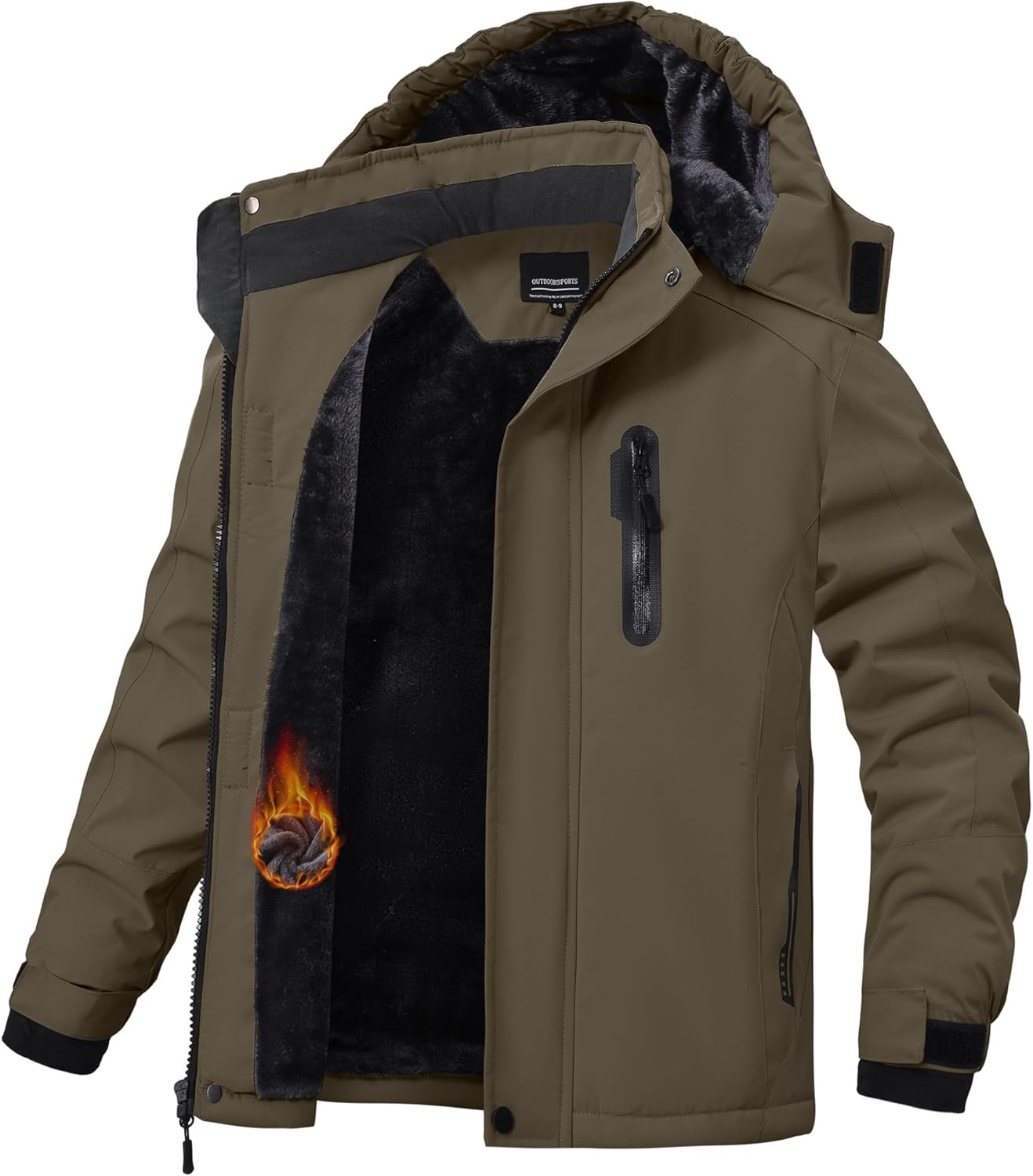 Winter Jacket for Boys and Girls Waterproof Ski Jacket Winter Snow Coat Hooded Fleece Windproof with Zip Pockets